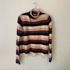 Madewell Striped Evercrest Turtleneck, Size L
